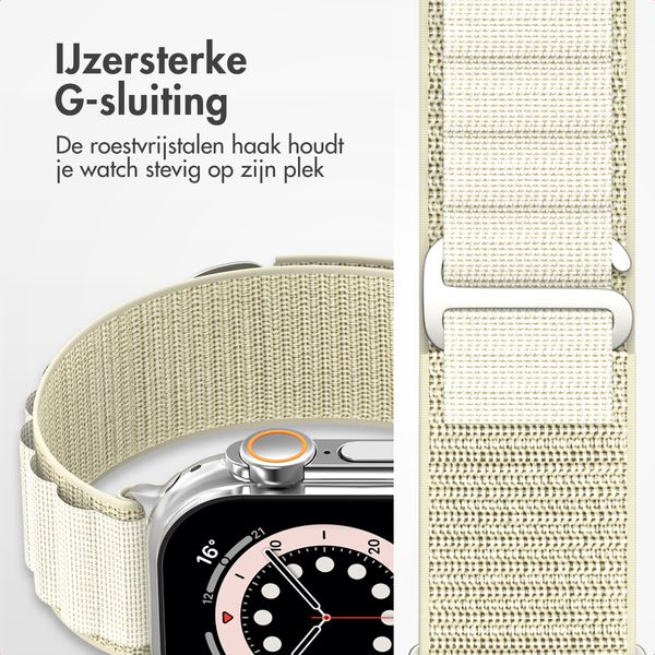 Accezz Nylon Alpine bandje Apple Watch | 38/40/41/42 mm - Sterrenlicht