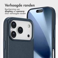 Accezz Leather Bookcase 2-in-1 met MagSafe Apple iPhone 17 Pro - Nightfall Blue