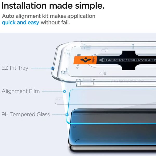 Spigen GLAStR EZ Fit Screenprotector + Applicator 2-pack Samsung Galaxy S24 Plus / S25 Plus