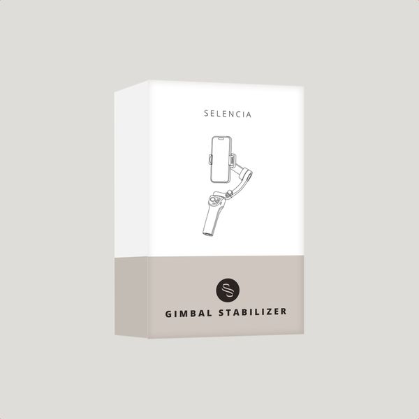 Selencia Gimbal Stabilizer met LED lamp - Slimme tracking - Tripod - Cosy Grey