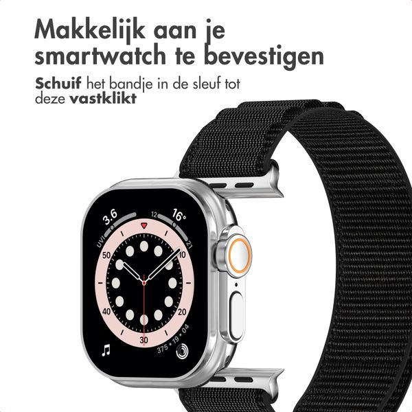 Accezz Nylon Alpine bandje Apple Watch | 38/40/41/42 mm - Zwart