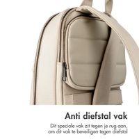 Accezz Leather Laptop rugzak 16 inch - Beige