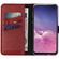 Selencia Echt Lederen Bookcase Samsung Galaxy S10e - Rood