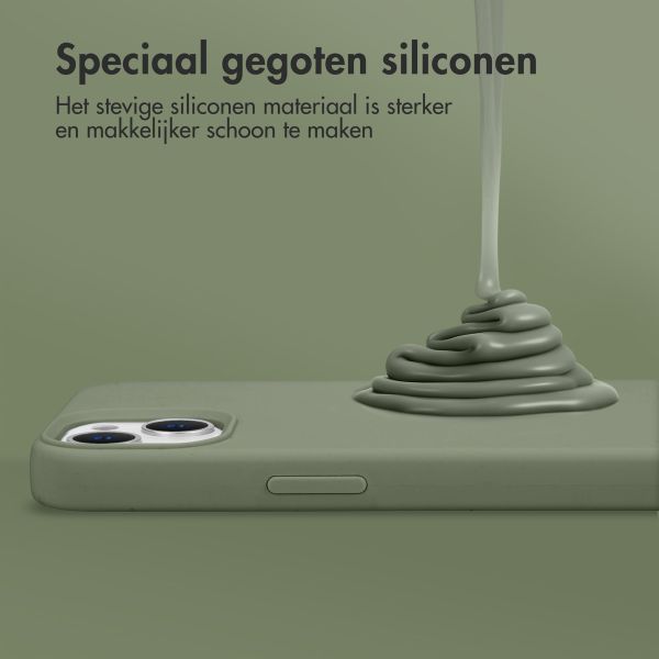 Accezz Liquid Silicone Backcover met MagSafe Apple iPhone 16e - Cooper Green