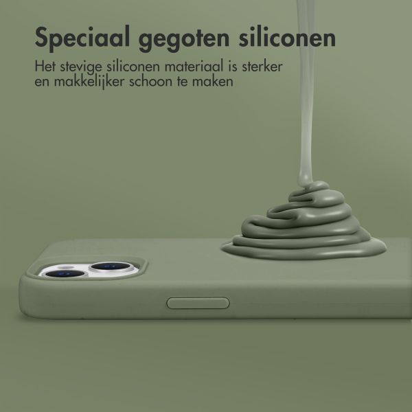 Accezz Liquid Silicone Backcover met MagSafe Samsung Galaxy S25 - Cooper Green