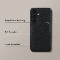 Selencia Riva Backcover met Pashouder Samsung Galaxy S25 / S24 - Zwart