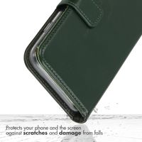 Selencia Echt Leren Bookcase Apple iPhone 13 Mini - Groen