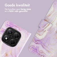 imoshion Design Bookcase Xiaomi Redmi Note 14 Pro (5G) - Purple Marble