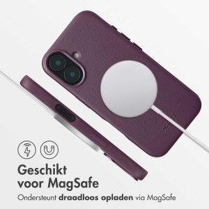 Accezz MagSafe Leather Backcover iPhone 16 - Heath Purple