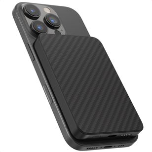 Accezz Kevlar Powerbank 5.000 mAh - MagSafe en Qi - Zwart