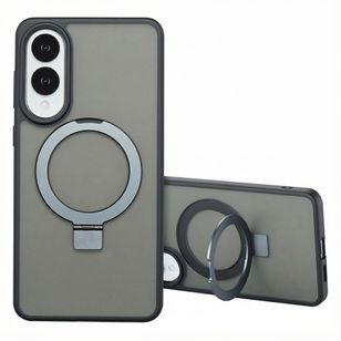 Accezz Ring Stand Backcover met MagSafe Samsung Galaxy S25 Edge - Zwart