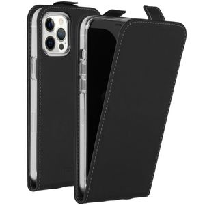 Accezz Flipcase iPhone 12 Pro Max - Zwart