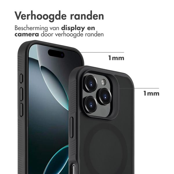 Accezz Rugged Frosted MagSafe Backcover Apple iPhone 16 Pro - Zwart