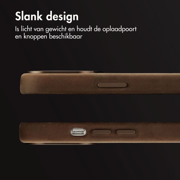 Accezz Vintage Leather Magsafe Backcover iPhone 13 / 13 Pro - Rustic Brown