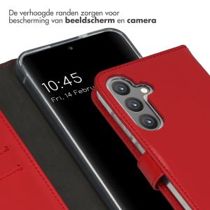 Selencia Echt Lederen Bookcase Samsung Galaxy S24 Plus - Rood