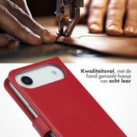Selencia Echt Leren Bookcase Apple iPhone 17 Air - Rood