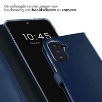 Selencia Echt Leren Bookcase Samsung Galaxy A57 (5G) - Donkerblauw