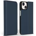 Accezz Premium Leather Slim Bookcase iPhone 14 - Donkerblauw