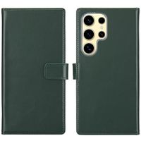 Selencia Echt Leren Bookcase Samsung Galaxy S25 Ultra - Groen