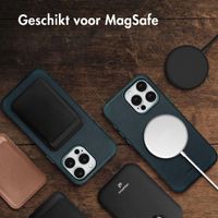 Accezz Vintage Leather Magsafe Backcover Apple iPhone 15 Pro Max - Smokey Green