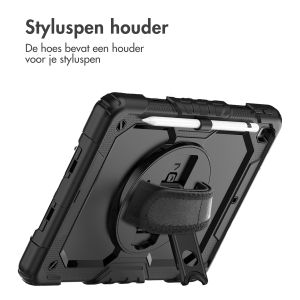 Accezz Rugged Backcover met schouderstrap iPad 9 (2021) 10.2 inch / iPad 8 (2020) 10.2 inch / iPad 7 (2019) 10.2 inch - Zwart