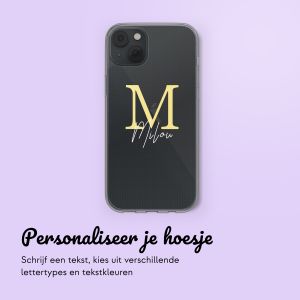 Gepersonaliseerd hoesje met letter iPhone 14 - Transparant