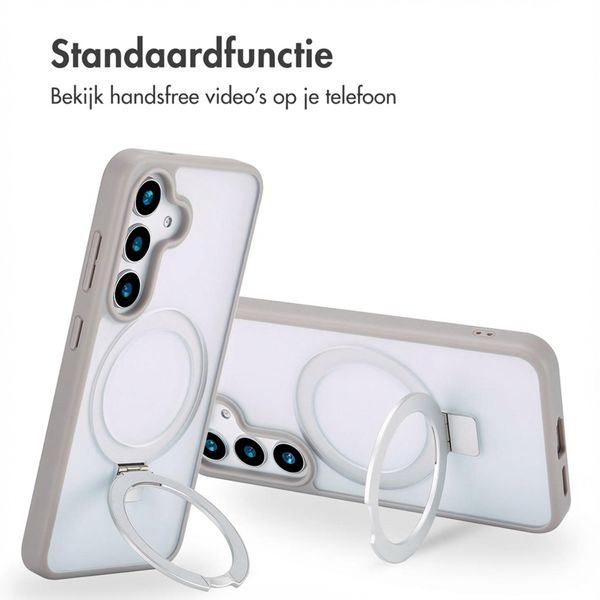 Accezz Ring Stand Backcover met MagSafe Samsung Galaxy S25 - Grijs