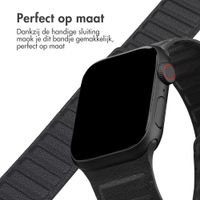 Accezz Magnetisch echt lederen bandje Apple Watch | 38/40/41/42 mm - Zwart
