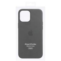 Apple Silicone Backcover MagSafe Apple iPhone 12 Pro Max - Zwart