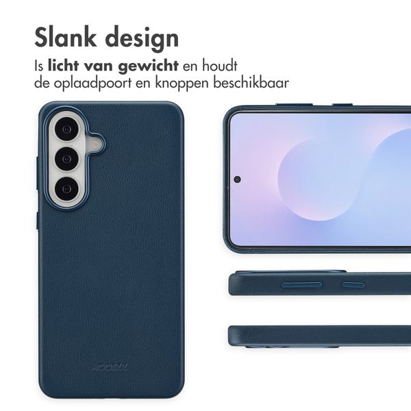 Accezz MagSafe Leather Backcover Samsung Galaxy S26 Plus - Nightfall Blue