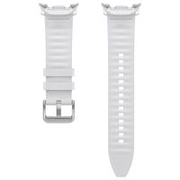 Samsung Originele Hybrid Vegan Leather Band Galaxy Watch 8 40/44 mm / Classic 46 mm - S/M/L - White