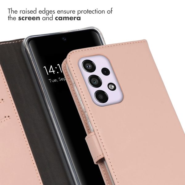 Selencia Echt Leren Bookcase Samsung Galaxy A33 - Dusty Pink