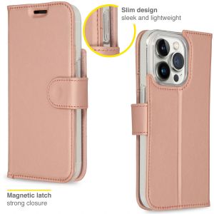 Accezz Wallet Softcase Bookcase iPhone 14 Pro - Rosé Goud