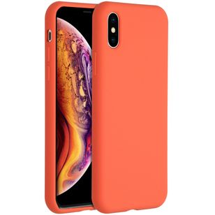 Accezz Liquid Silicone Backcover Apple iPhone Xs / X - Nectarine