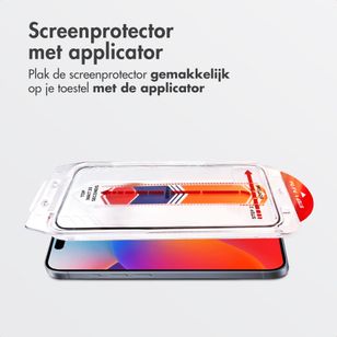 Accezz Gehard Glas Screenprotector met Applicator - 2-pack Apple iPhone 17