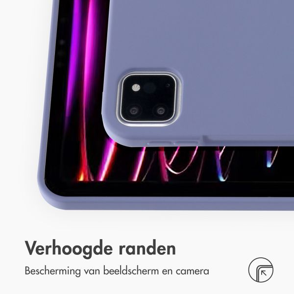 Accezz Liquid Silicone Backcover met penhouder Apple iPad Pro 11 (2022 / 2021 / 2020 / 2018) - Lila