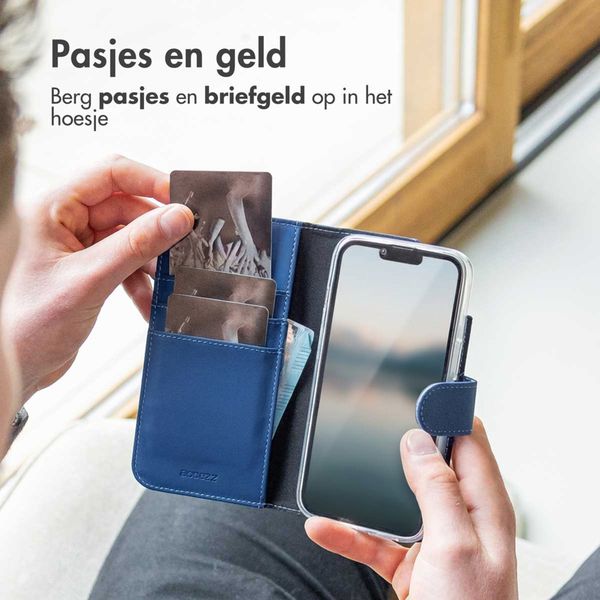 Accezz Wallet Softcase Bookcase Samsung Galaxy S21 - Donkerblauw