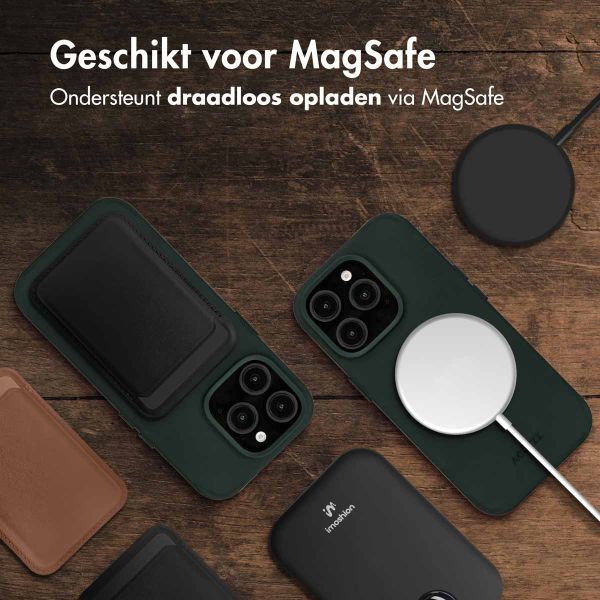 Accezz Vintage Leather MagSafe Backcover Apple iPhone 16 Pro Max - Smokey Green