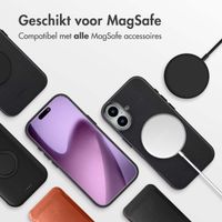 Accezz Echt leren hoesje + MagSafe Wallet Apple iPhone 17 - Onyx Black