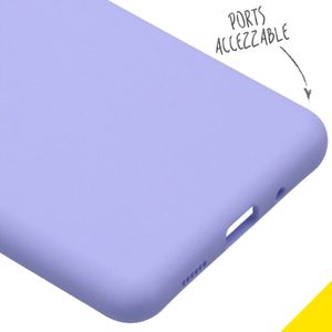 Accezz Liquid Silicone Backcover Samsung Galaxy S20 Ultra - Paars