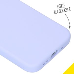 Accezz Liquid Silicone Backcover iPhone 12 Mini - Paars