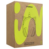 imoshion Draadloze Kinderkoptelefoon Unicorn LED Light - Decibelbegrenzer - Met AUX kabel - Lavender Lilac / Soft Blue