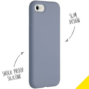 Accezz Liquid Silicone Backcover iPhone SE (2022 / 2020) / 8 / 7 - Lavender Gray