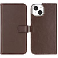 Selencia Echt Lederen Bookcase Apple iPhone 14 - Bruin