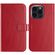 Selencia Echt Lederen Bookcase iPhone 16 Pro - Rood