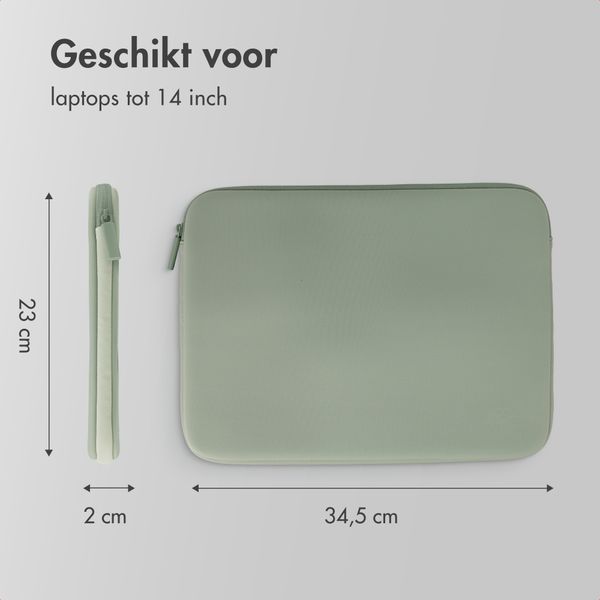 Accezz Laptop hoes 13-14 inch - Laptopsleeve - Groen
