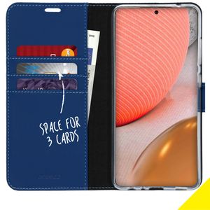 Accezz Wallet Softcase Bookcase Samsung Galaxy A72 - Donkerblauw