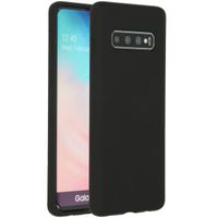 Accezz Liquid Silicone Backcover Samsung Galaxy S10 - Zwart