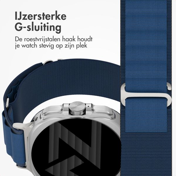Accezz Nylon Alpine bandje Samsung Galaxy Watch Ultra 2 (2026) / Ultra (2024/2025) - Dark Blue