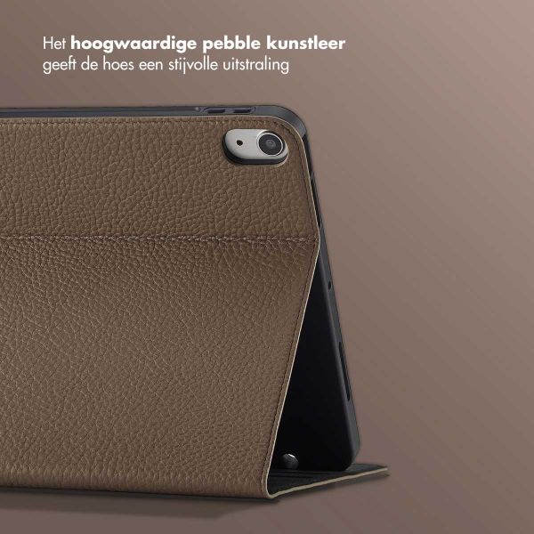 Selencia Riva Bookcase Apple iPad Air 11 inch (2026) M4 / (2025) M3 / (2024) M2 / Air 5 (2022) / Air 4 (2020) - Mocha Brown